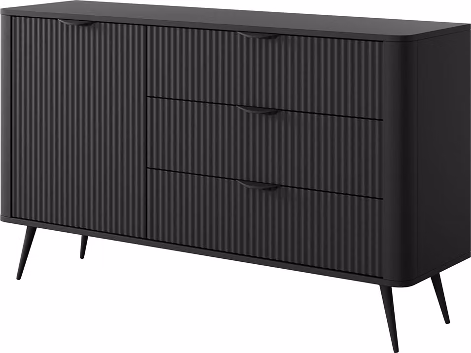 Cassettiera combinata MOODY - nera