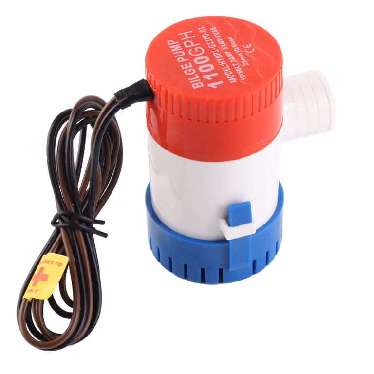 Pompa di sentina sommergibile 1100 GPH 12V, non automatica, pompa per imbarcazioni marine