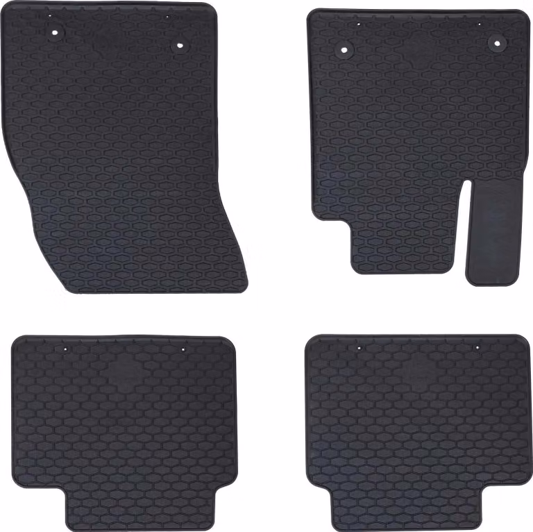 Tappetino per Auto 4 pcs Nero Gomma