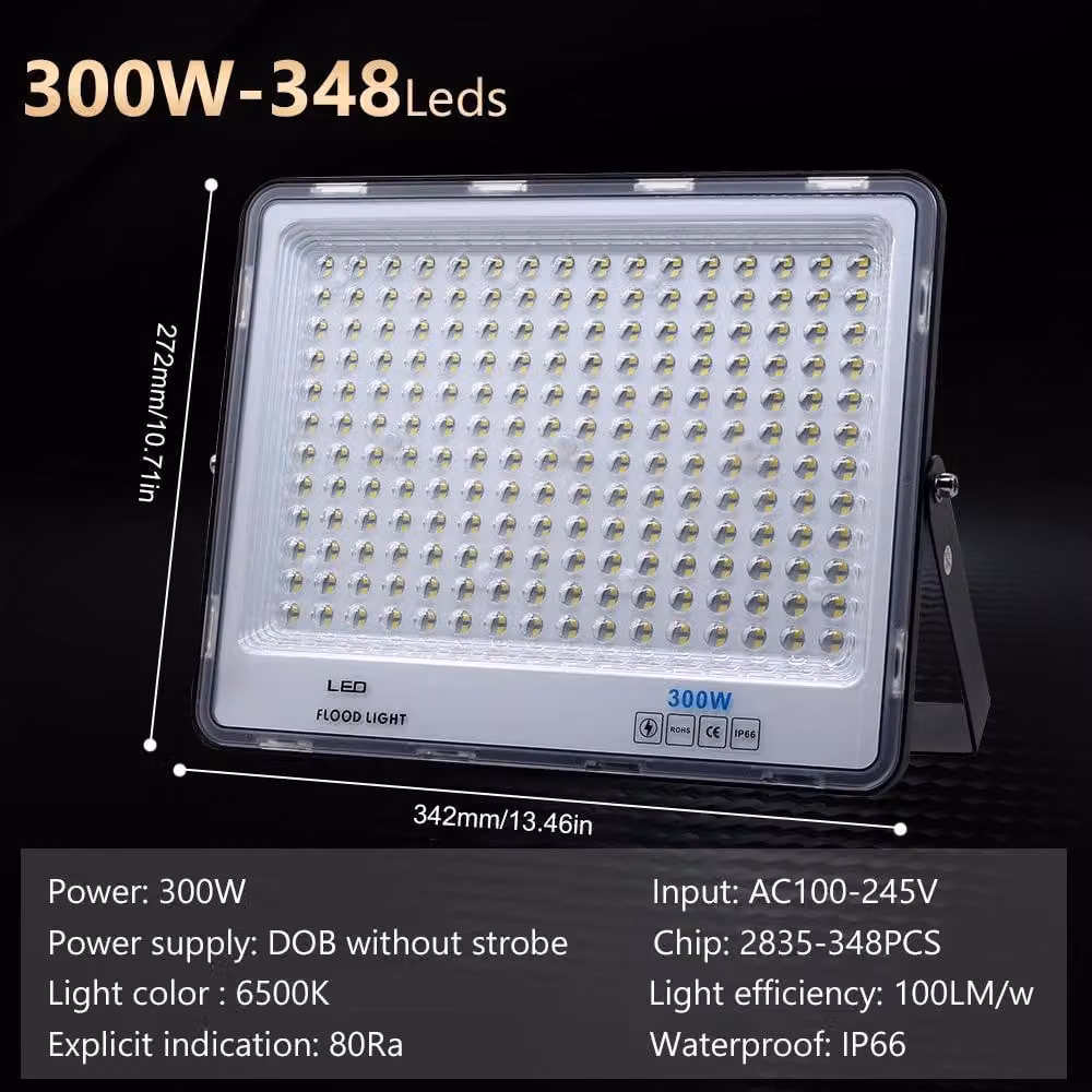 Proiettore LED da esterno - Proiettore - 300 W - IP66 impermeabile - 110–240 V CA - Involucro in alluminio - RGB
