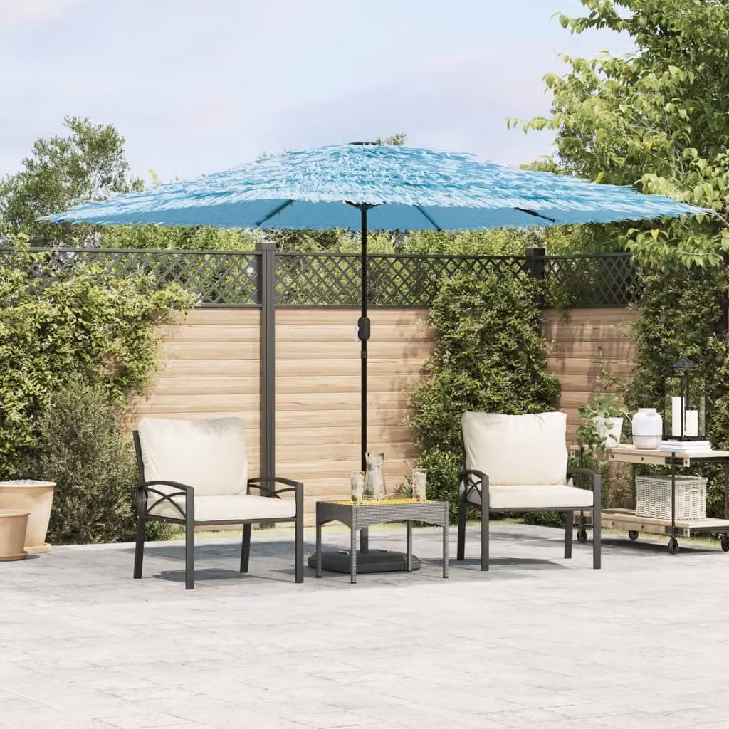 Maison Exclusive - Ombrellone con palo in acciaio, colore blu, dimensioni 290x290x238 cm