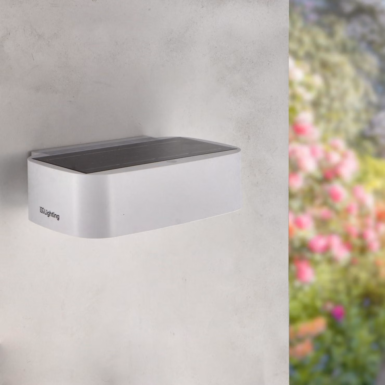 Lampada da parete solare, 1,7 W, 4000 K, grado di protezione IP65, autonomia 6-8 ore