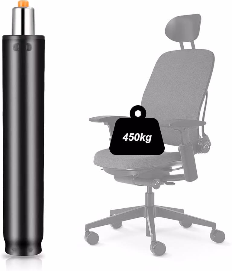 Ammortizzatore a gas per sedia da ufficio, ricambio per sedia da gaming, da 30 a 45 cm, colore nero, per uso in ufficio