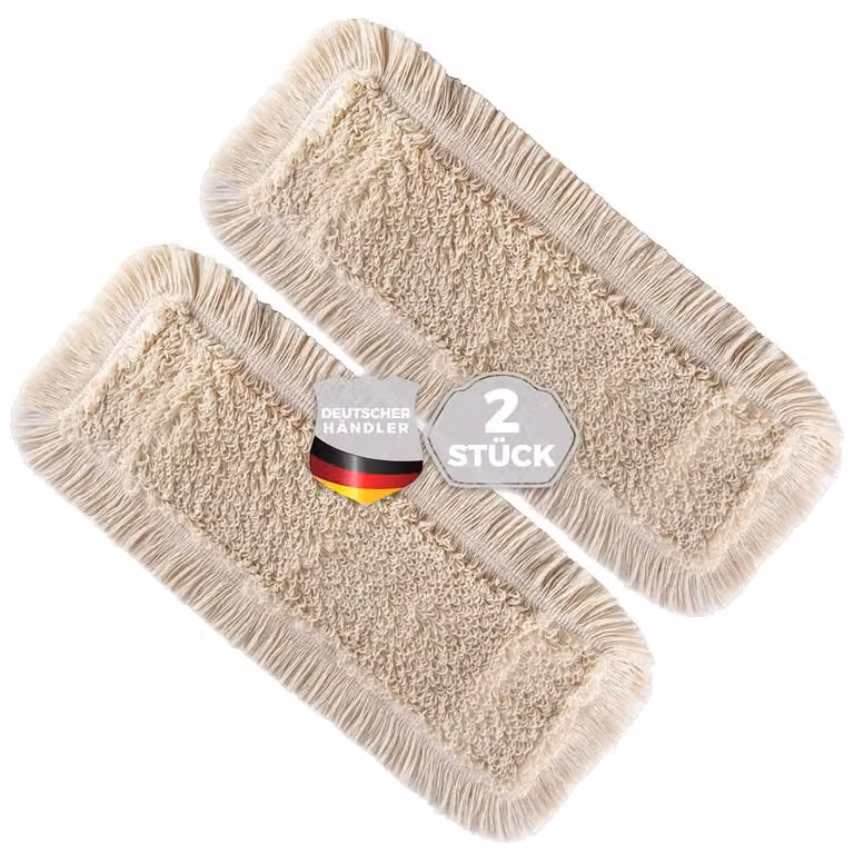 Set da 2 panni in microfibra da 40 cm per la pulizia di pavimenti in parquet e piastrelle, color beige