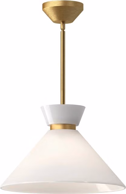 Sospensione Halston Alora Mood oro/opalino regolabile E27 Ø36