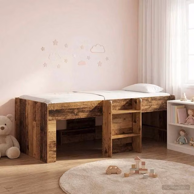 Letto Alto per Bambini Legno antico 100 x 200 cm 3422569