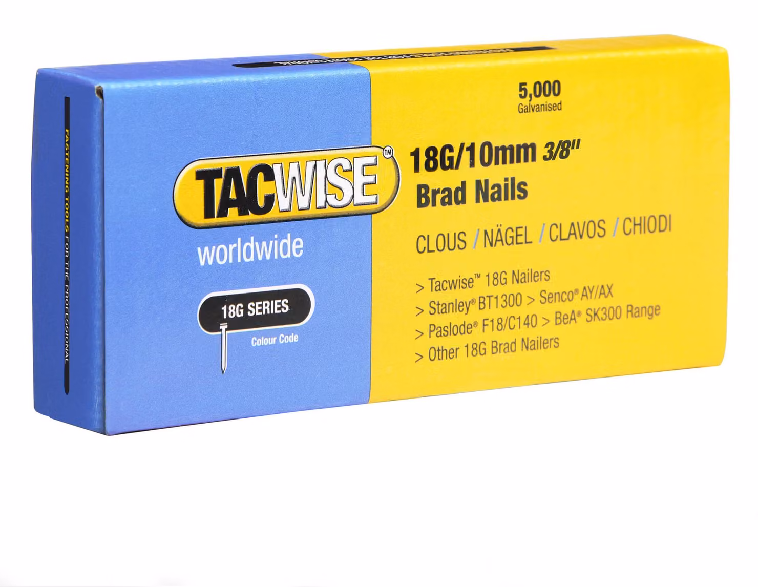 TACWISE 392 Chiodi per imbutitura 180/10 mm (18G/10), senza testa