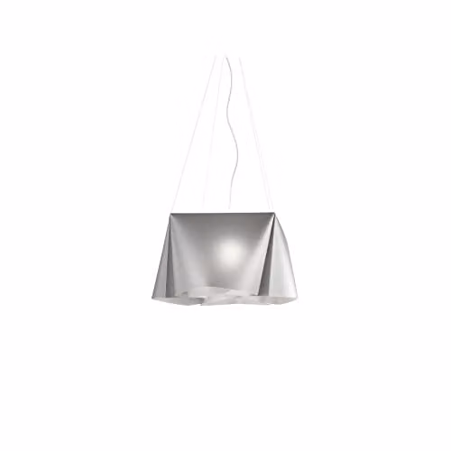 Lampadario Moderno Polilux ® Argento E Metallo Cromo 3 Luci E27