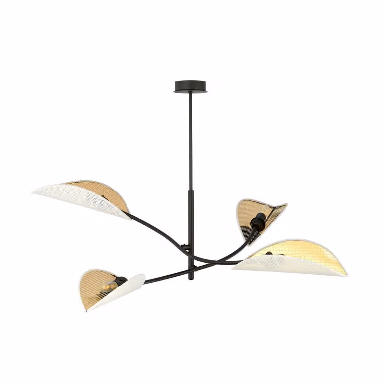 Lampada da soffitto Emibig 4xE14 40W LOTUS 4 BIANCO/ORO 1107/4