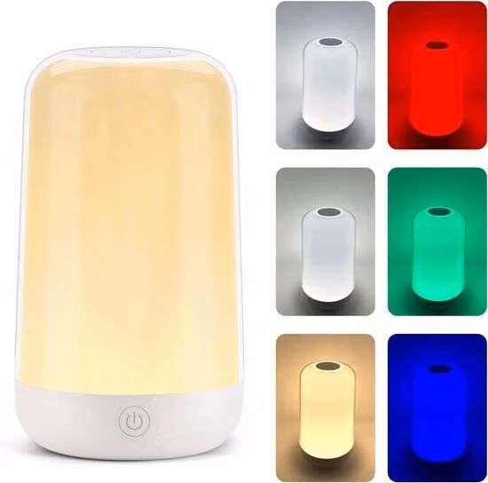 Lampada da notte portatile, ricaricabile e senza fili con 3 temperature di colore, ideale per la camera da letto e il soggiorno