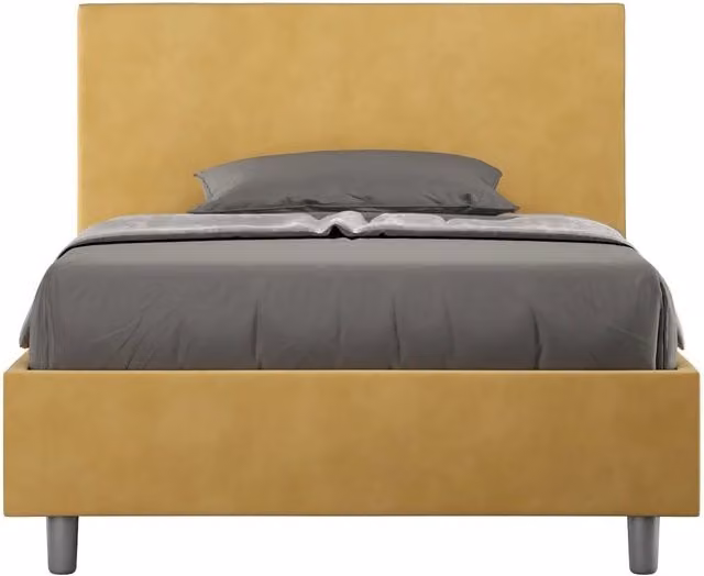 Letto Singolo 80x200 cm con Rete Adele Ocra