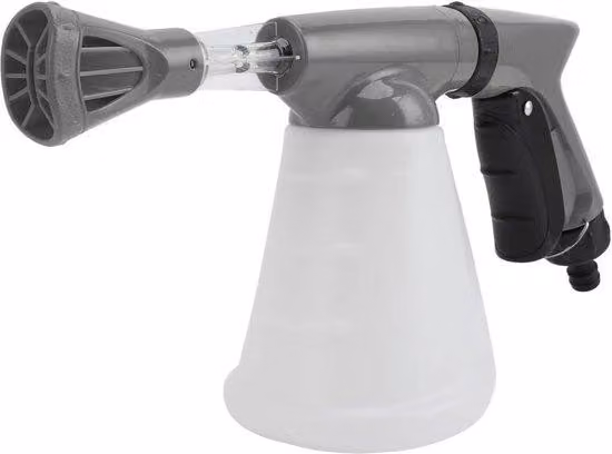 Pulitore per tubi ad alta pressione da 800 ml con tubo grigio.