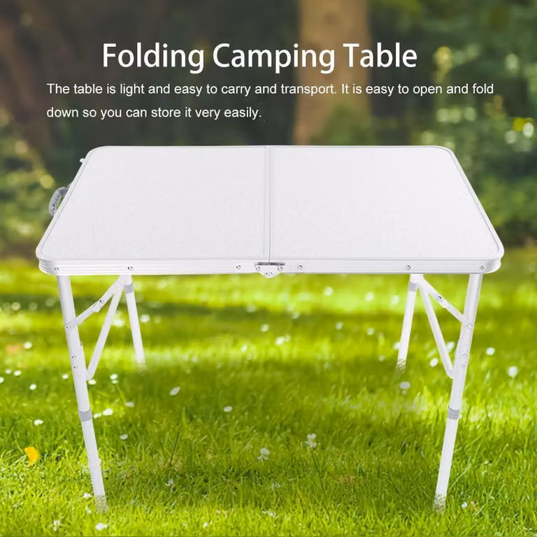 Tavolo pieghevole Desk Camping Outdoor Garden Picnic Lega di alluminio