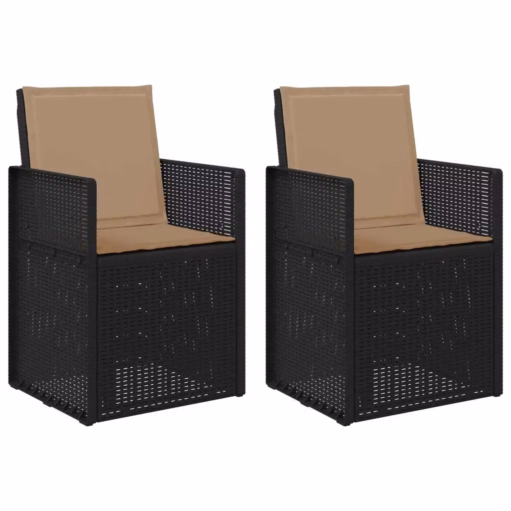 Set di 2 sedie da giardino vidaXL con braccioli, colore antracite e beige, resistenti ai raggi UV e alle intemperie – 2