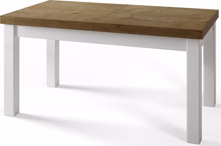 Tavolo da pranzo 140 cm / 180 cm, Tavolo allungabile, Tavolo da cucina, Tavolo da pranzo, Tavolo da soggiorno, Tavolo da camera, Tavolo moderno, Tavolo da soppalco, Gambe bianche, Classico, 140x80, Lefkas