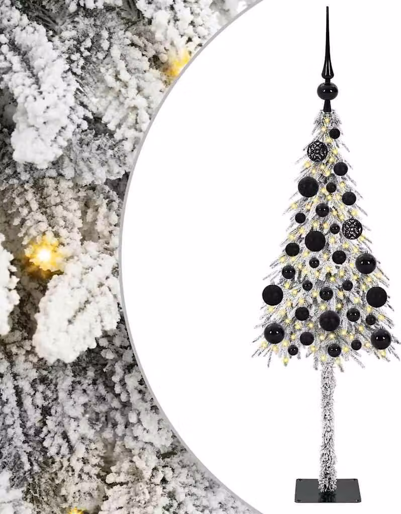 albero di Natale vidaXL con 150 LED bianchi 120 cm PE e acciaio