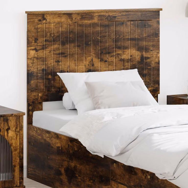 Testiera per letto vidaXL in legno ingegnerizzato Rovere Fumo