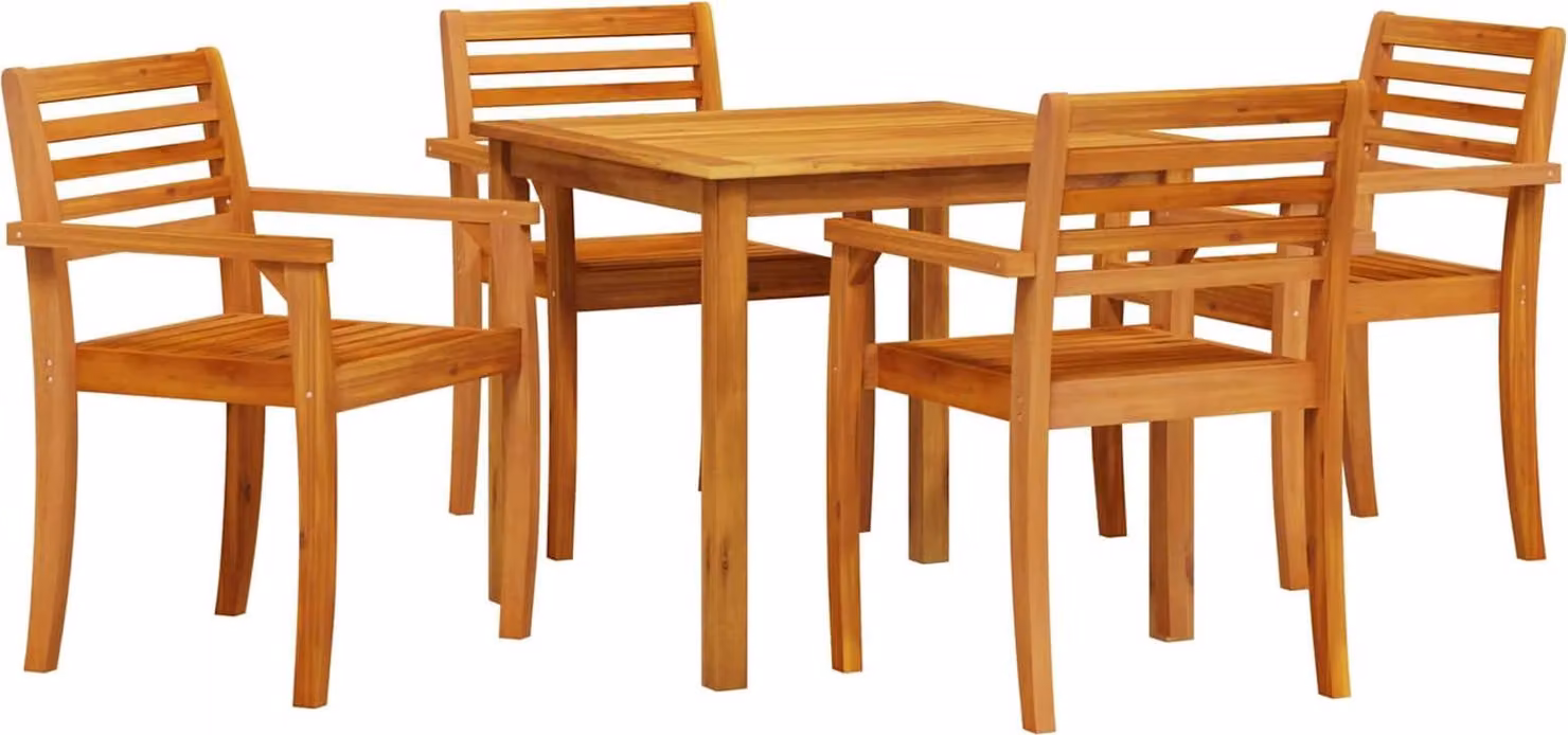 Set da Pranzo per Giardino 5 pcs Marrone