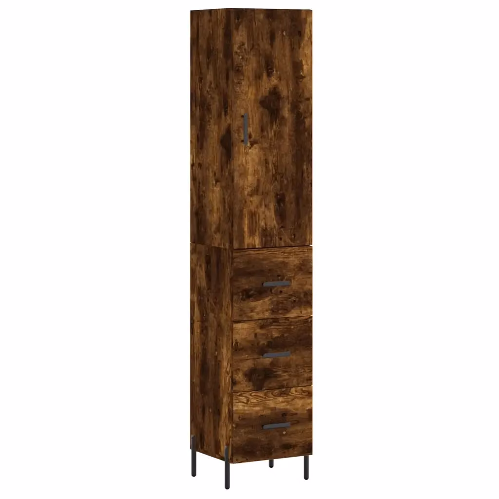 Credenza Industrial in Legno Rovere e Metallo Marrone vidaXL L/P/H: 34,5 x 34 x 180 cm – 2