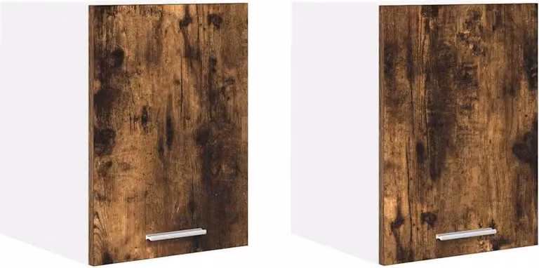 Armadio pensile 2 pcs Legno Antico e Bianco 30 x 31 x 40 cm