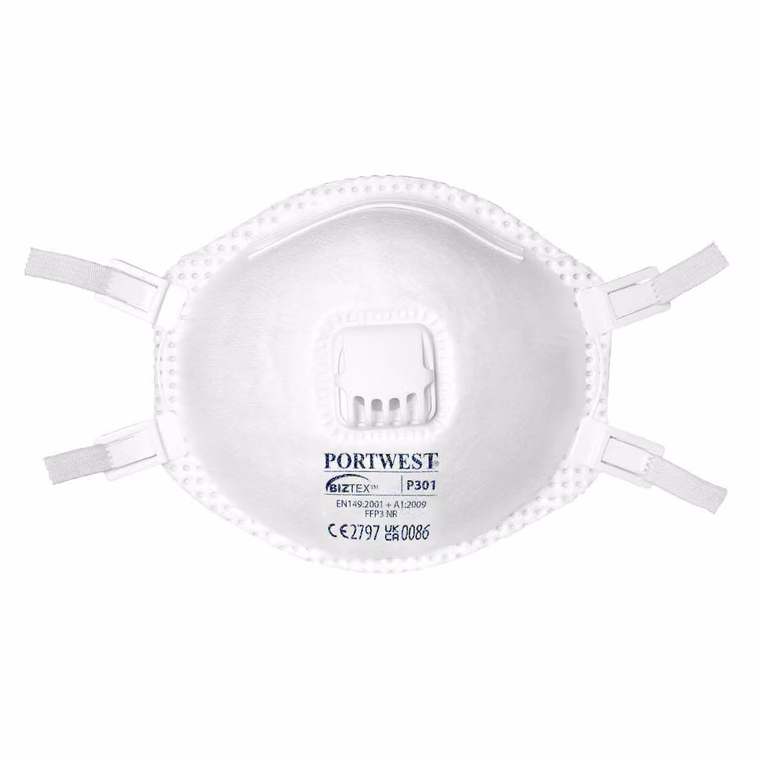 Portwest P301 FFP3 maschera per polveri sottili con valvola Bianco