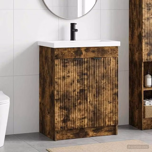 Set di mobili per il bagno Rovere Fumo 56 x 37,5 x 81 cm 3404149