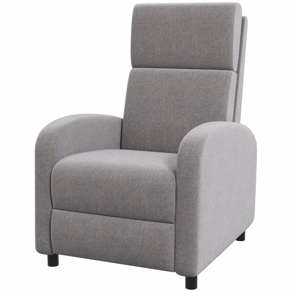 Poltrona reclinabile relax Minimal in tessuto grigio L: 64 cm, P: 86 cm, H: 102 cm – 2