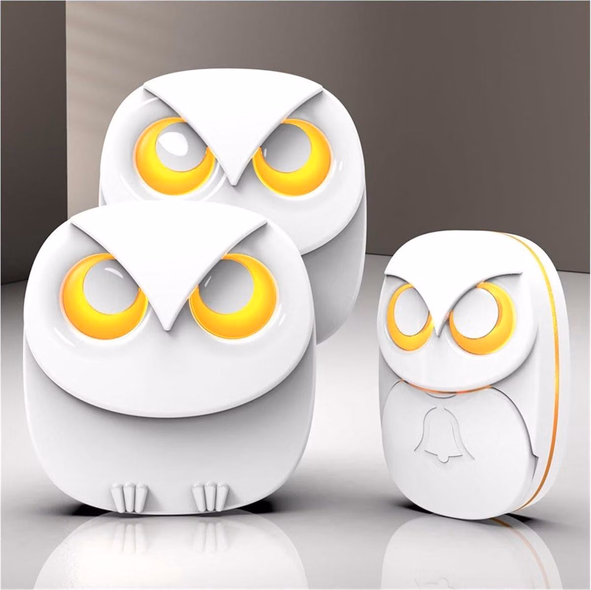 Campanello wireless – Resistente alle intemperie (IP55), portata di 300 m, 35 melodie, 2 ricevitori + 1 trasmettitore, bianco