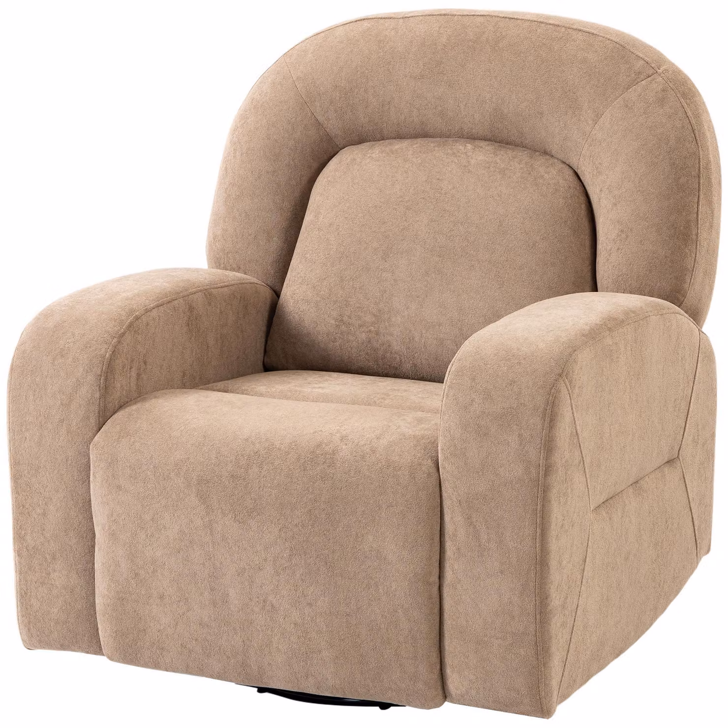 HOMCOM Poltrona relax Poltrona girevole da TV con funzione dondolo e reclinabile, color kaki