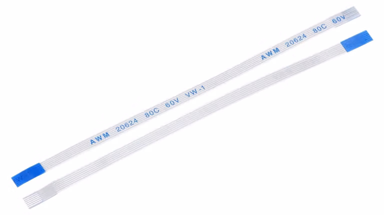 Confezione da 10 cavi piatti FFC a 6 poli, sezione 0,5 mm, lunghezza 100 mm, tipo B