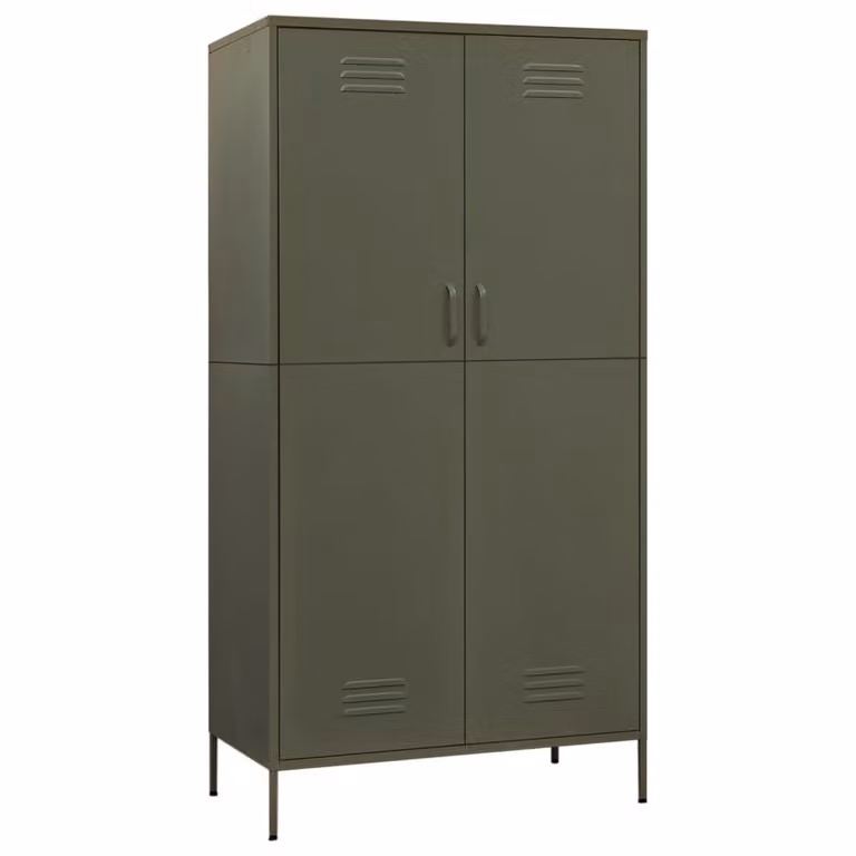 Armadio Verde Oliva 90x50x180 cm in Acciaio