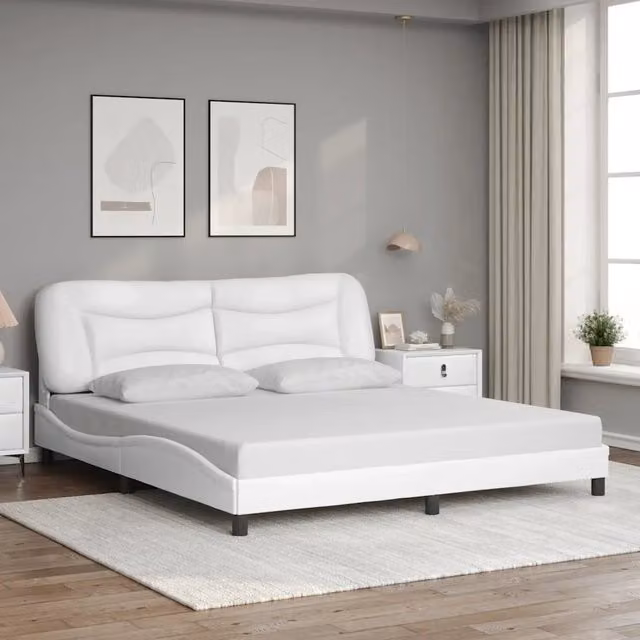 Giroletto senza materasso Hvar vidaXL in similpelle bianco L/P/H: 180 x 200 x 74,5 cm