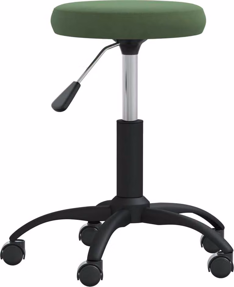 Sedia da Pranzo Verde Scuro in Velluto
