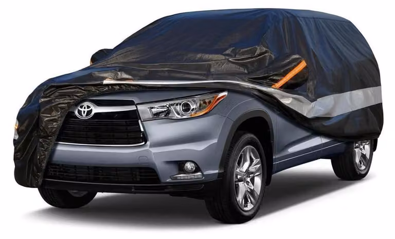 Copertura per auto, 10 strati, impermeabile e traspirante, per Toyota Highlander (2014-2023), colore nero