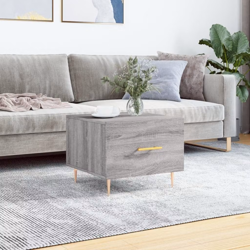 Maison Exclusive - Tavolino grigio Sonoma 50x50x40 cm Materiale ligneo
