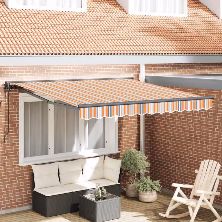 Maison Exclusive - Telaio per tenda da sole blu e arancione 350 x 250 cm