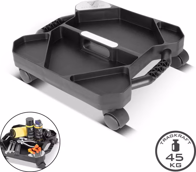 STAHLWERK Carrello portautensili mobile Portata 45 kg Organizzatore di utensili a 5 scomparti