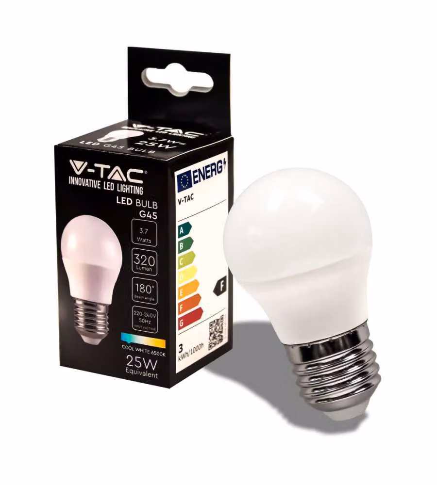 Lampadina Led E27 3.7w G45 bianco freddo