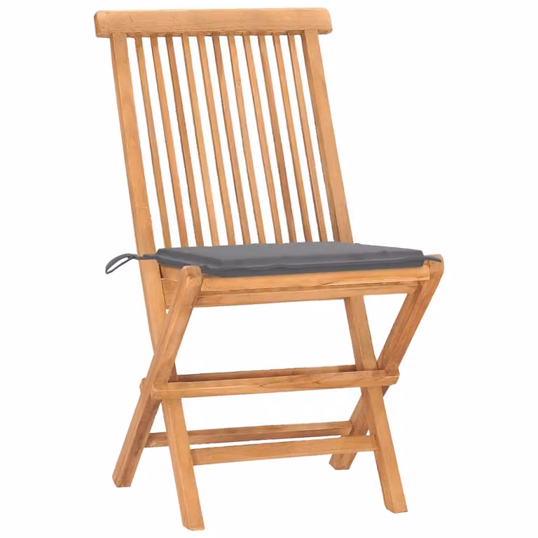 set da pranzo da giardino a 3 pezzi con cuscini Pieghevole in legno massiccio di teak