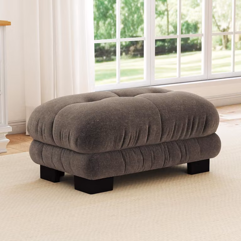 Divano Paris, imbottito, versatile, confortevole, dal design moderno (marrone)