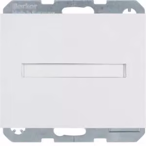 Berker 47527109 Presa SCHUKO con coperchio ribaltabile e campo di etichettatura, bianco polare, lucido Berke