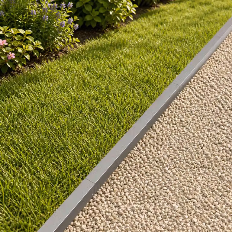 Set di 20 profili di copertura per giardino vidaXL in acciaio inossidabile grigio, L: 100 cm, H: 6 cm, P: 5 cm
