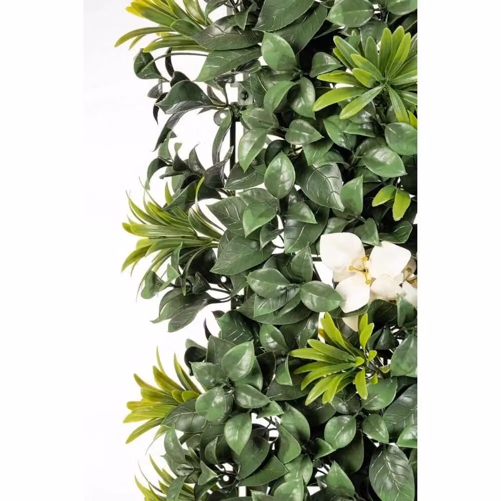 Siepe sintetica con fiori bianchi Yes Everyday, colore verde e bianco, L 100 cm x H 100 cm – 2