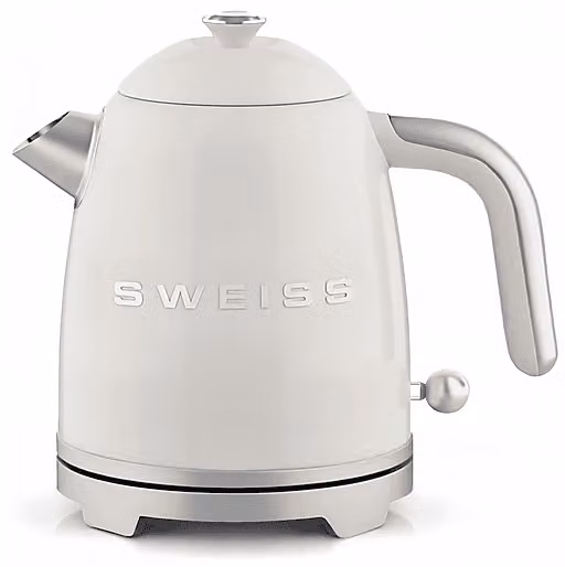 Bollitore Sweiss KTS8 in acciaio inossidabile, beige e bianco, 1200 W