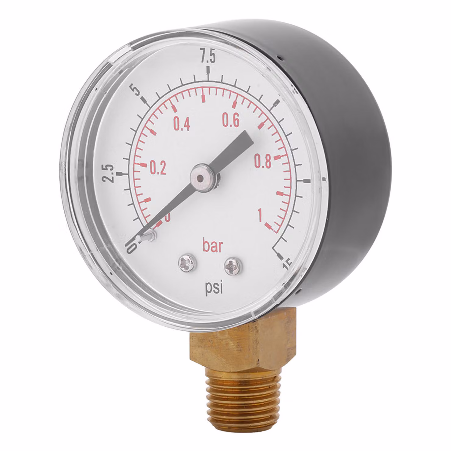 Mini manometro a bassa pressione per carburante, aria, olio o acqua 0-15 psi/0-1 bar BSPT
