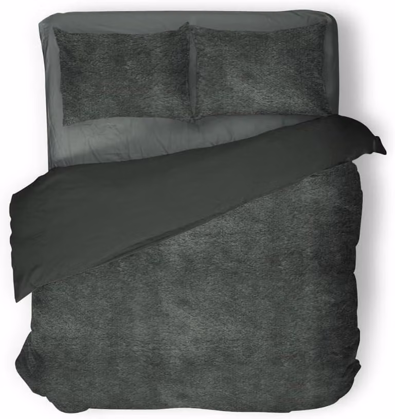 Copertura per letto, copripiumino in flanella pile, colore verde, dimensioni 140x200/220 cm