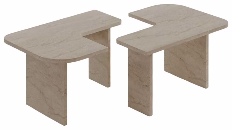 Calicosy - Set di 2 tavolini bassi L90 cm - ADEL