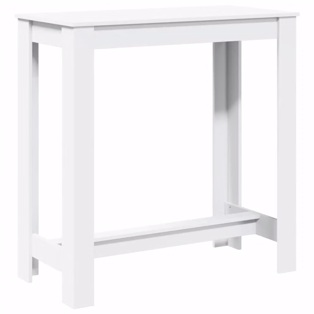 Tavolo da Bar Bianco 102x50x103,5 cm in Legno Multistrato