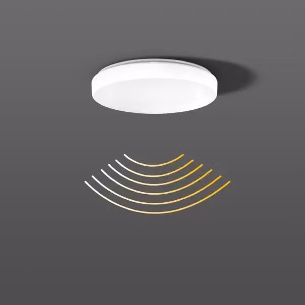 RZB Flat Polymero Kreis Slim, 21 W, 2000 lm, 840, bianco, lampade da soffitto e da parete on/off, D 360 H 65, 122°, plastica (PMMA) opalina 312085.002.3.19