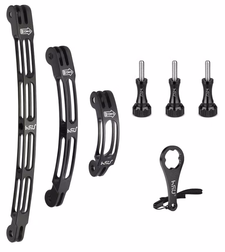 Supporto per action camera in alluminio, da montare su casco